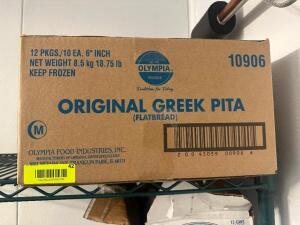 (1) CASE OF OLYMPIA GREEK PITA FLATBREAD.