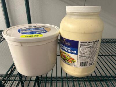 (2) ASSORTED CONTAINERS CHEESE AND DRESSING