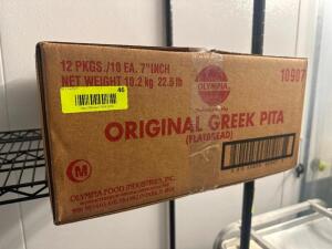 (1) CASE OF OLYMPIA GREEK PITA FLATBREAD.