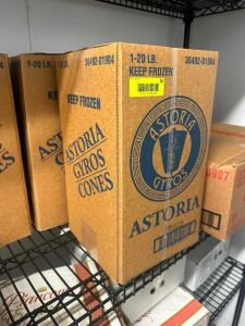 (4) CASES OF ASTORIA GYROS CONES 20 LBS.