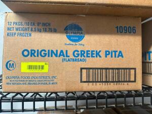 (3) CASES OF OLYMPIA GREEK PITA FLATBREAD.