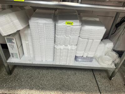 (1) LOT OF ASSORTED FOAM TO-GO CONTAINERS.