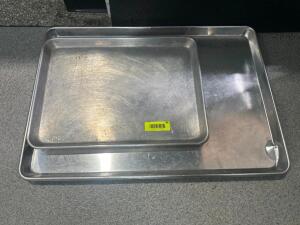 (9) FULL SIZE AND (2) HALF SIZE SHEET PANS