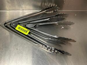 (5) STAINLESS TONGS