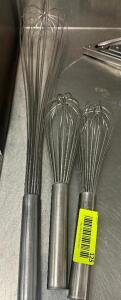 (3) STAINLESS WISK'S