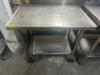 DESCRIPTION 38" X 24" STAINLESS TABLE ADDITIONAL INFORMATION ON CASTERS SIZE 38" X 24" LOCATION BAY 6 QTY 1