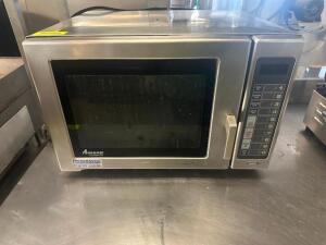 DESCRIPTION AMANA COMMERCIAL MICROWAVE. BRAND / MODEL: AMANA LOCATION BAY 6 QTY 1