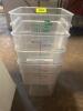 DESCRIPTION (3) 20 QT PLASTIC CONTAINERS ADDITIONAL INFORMATION NO LIDS SIZE 20 QT LOCATION BAY 6 THIS LOT IS: SOLD BY THE PIECE QTY 3