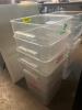 DESCRIPTION (3) 20 QT PLASTIC CONTAINERS ADDITIONAL INFORMATION NO LIDS SIZE 20 QT LOCATION BAY 6 THIS LOT IS: SOLD BY THE PIECE QTY 3 - 2