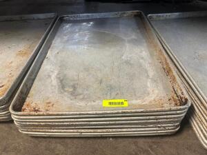 DESCRIPTION (10) FULL SIZE SHEET PANS LOCATION BAY 6 THIS LOT IS: SOLD BY THE PIECE QTY 10