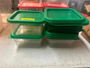 DESCRIPTION (4) 2 QT PLASTIC CONTAINERS W/ LIDS LOCATION BAY 6 THIS LOT IS: SOLD BY THE PIECE QTY 4