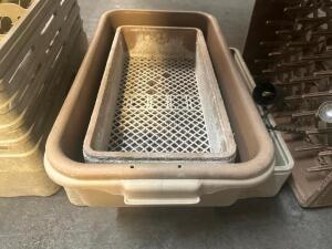 DESCRIPTION (3) ASSORTED BUS TUBS AND SILVERWARE WASH RACKS. LOCATION BAY 6 THIS LOT IS: ONE MONEY QTY 1