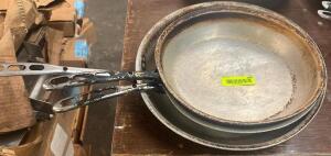 DESCRIPTION (3) ASSORTED SKILLETS LOCATION BAY 6 THIS LOT IS: SOLD BY THE PIECE QTY 3