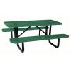 DESCRIPTION: (1) PICNIC TABLE BRAND/MODEL: PRODUCT NUMBER #4HUR6 INFORMATION: GREEN SIZE: RECTANGLE, EXPANDED METAL, 72 IN OVERALL WD, 62 IN OVERALL D