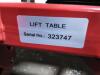 DESCRIPTION: (1) MANUAL MOBILE SCISSOR-LIFT TABLE BRAND/MODEL: DAYTON #6W804 INFORMATION: RED SIZE: 40" X 20", 2000 LB CAPACITY RETAIL$: $1076.55 EA Q - 4