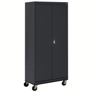 DESCRIPTION: (1) STORAGE CABINET BRAND/MODEL: SANDUSKY #5DCV9 INFORMATION: BLACK SIZE: HANGING RODS/SHELVES, BLACK, FULL HD (59" AND TALLER), 36 IN OV