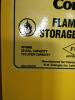 DESCRIPTION: (1) FLAMMABLES SAFETY CABINETBRAND/MODEL: CONDOR #491M68INFORMATION: YELLOWSIZE: 30 GAL CAPACITY, 12" X 43" X 65"RETAIL$: $1471.11 EAQTY: 1 - 2