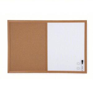 DESCRIPTION: (1) COMBINATION BULLETIN BOARD BRAND/MODEL: PRODUCT NUMBER #1NUL8 INFORMATION: WHITE BOARD / DRY ERASE BOARD, CORK BOARD, OAK FRAME SIZE: