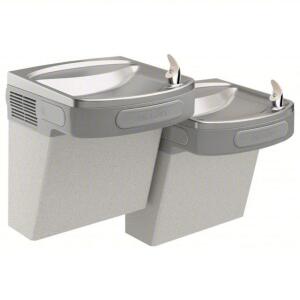 DESCRIPTION: (1) DRINKING FOUNTAIN, ON WALL, REFRIGERATED BRAND/MODEL: ELKAY #1PX55 INFORMATION: GRAY, NON-FILTERED SIZE: 25-3/8" H RETAIL$: $1305.26