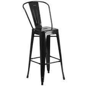 DESCRIPTION: (4) GALVANIZED METAL BAR STOOL BRAND/MODEL: FLASH FURNITURE #CH-31320-30GB-BK-GG INFORMATION: BLACK SIZE: 30" RETAIL$: $78.99 EA QTY: 4