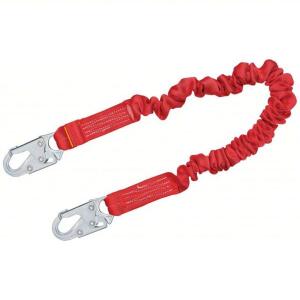 DESCRIPTION: (1) SHOCK ABSORBING LANYARD, FALL PROTECTION BRAND/MODEL: 3M PROTECTA #40C229 INFORMATION: RED SIZE: 1 LEG, STEEL SNAP HOOK RETAIL$: $87.