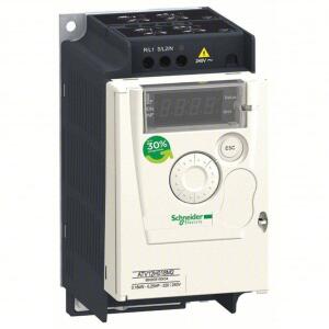 DESCRIPTION: (2) VARIABLE FREQUENCY DRIVE BRAND/MODEL: SCHNEIDER #55WM76 INFORMATION: BLACK SIZE: 200 TO 240V AC, 3/4 HP MAX OUTPUT POWER, NEMA 1 RETA