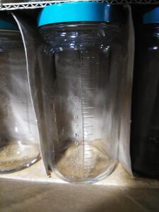 DESCRIPTION: (1) CASE OF APPROX (46) GLASS JARS BRAND/MODEL: BLUE LIDS INFORMATION: 16 OZ RETAIL$: $280.00 TOTAL QTY: 1