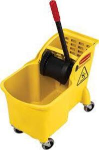 DESCRIPTION: (1) MOP BUCKET BRAND/MODEL: RUBBERMAID INFORMATION: YELLOW RETAIL$: $100.00 EA QTY: 1