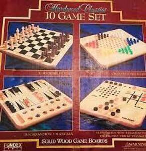 DESCRIPTION: (1) 10 GAME BOARDS SET BRAND/MODEL: HARDWOOD CLASSICS INFORMATION: MULTIPLE GAMES INCLUDED RETAIL$: $28.95 EA QTY: 1