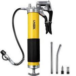 DESCRIPTION: (2) GREASE GUN BRAND/MODEL: BUILT INDUSTRIAL INFORMATION: YELLOW AND BLACK RETAIL$: $24.97 ea QTY: 2