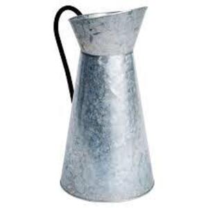 DESCRIPTION: (3) GALVANIZED PITCHER VASE WITH HANDLE BRAND/MODEL: JUVALE SIZE: 12 IN RETAIL$: $18.84 EA QTY: 3