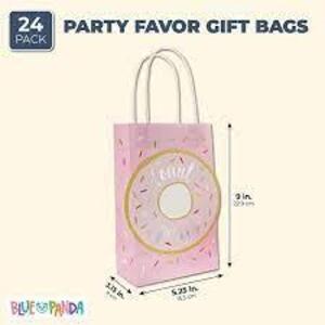 DESCRIPTION: (3) PACKS OF (24) PARTY BAGS BRAND/MODEL: BLUE PANDA INFORMATION: DONUT BAGS SIZE: 9X3X5 RETAIL$: $11.22 ea QTY: 3