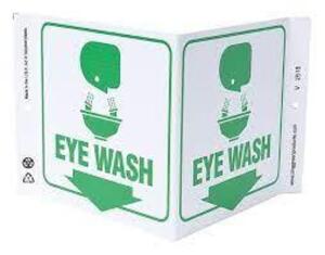 DESCRIPTION: (3) EYE WASH STATION SIGN BRAND/MODEL: ALUMINUM SIZE: 7X12 RETAIL$: $18.00 EA QTY: 3