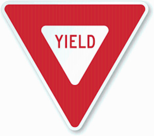 DESCRIPTION: (1) YIELD SIGN INFORMATION: ALUMINUM SIZE: 24X24 RETAIL$: $55.00 EA QTY: 1