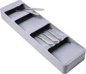 DESCRIPTION: (1) SILVERWARE STORAGE BRAND/MODEL: JOSEPH JOSEPH INFORMATION: GRAY RETAIL$: $11.00 EA QTY: 1