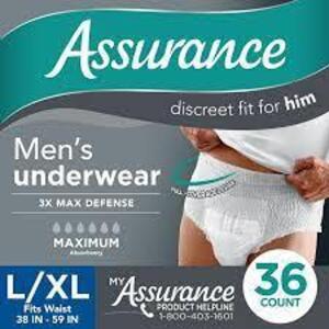 DESCRIPTION: (1) PACK OF (30) PREMIUM PROTECTION UNDERPADS BRAND/MODEL: ASSURANCE SIZE: XL RETAIL$: $20.00 EA QTY: 1