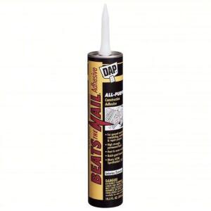 DESCRIPTION: (4) CONSTRUCTION ADHESIVE BRAND/MODEL: DAP BEATS THE NAIL #5E089 SIZE: 10.3 FL OZ RETAIL$: $3.84 EA QTY: 4