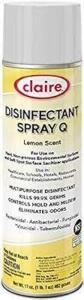 DESCRIPTION: (6) DISINFECTANT SPRAY Q BRAND/MODEL: CLAIRE INFORMATION: LEMON SIZE: 17 OZ RETAIL$: $50.00 TOTAL QTY: 6