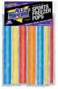 DESCRIPTION: (2) PACKS OF (36) HYDRATION FREEZER POPS BRAND/MODEL: ALL SPORT RETAIL$: $20.74 EAQTY: 2