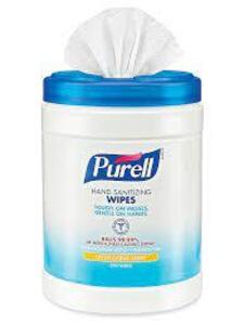 DESCRIPTION: (6) HAND SANITIZING WIPES BRAND/MODEL: PURELL INFORMATION: FRAGURANCE FREE SIZE: 175 WIPES PER CONTAINER RETAIL$: $20.00 EA QTY: 6