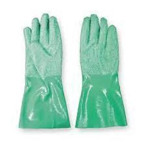 DESCRIPTION: (24) PAIRS OF RUBBER GLOVES, NITRILE BRAND/MODEL: PRODUCT NUMBER #2YEL7 INFORMATION: GREEN SIZE: SIZE 9 RETAIL$: $8.99 PER PAIR QTY: 24