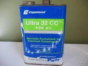 DESCRIPTION: (1) SYNTHETIC REFRIGERATION OIL BRAND/MODEL: COPELAND INFORMATION: ULTRA 32 CC SIZE: 1 GALLON RETAIL$: $92.00 EA QTY: 1