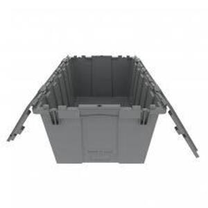 DESCRIPTION: (1) INTERLOCKING LID TOTE BRAND/MODEL: EMPTY INFORMATION: GRAY RETAIL$: $40.14 EA QTY: 1