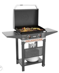 DESCRIPTION: (1) PRO SERIES 22" GRIDDLE W/HOOD BRAND/MODEL: BLACKSTONE/2165 INFORMATION: 24,000 BTU SIZE: 339 SQ IN COOKING SURFACE RETAIL$: $247.00 Q