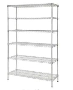 DESCRIPTION: (1) HEAVY DUTY STEEL WIRE SHELVING UNIT BRAND/MODEL: HDX INFORMATION: 650LB CAPACITY SIZE: 18" X 48" X 72" RETAIL$: $119 QTY: 1