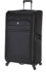 DESCRIPTION: (1) 4-WHEEL SPINNER LUGGAGE BRAND/MODEL: TRAVELERS CLUB/WP-39732-001 INFORMATION: BLACK, SIZE: 20.00 x 14.20 x 32.00 Inches RETAIL$: $99