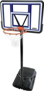 DESCRIPTION: (1) SPALDING POLYCARBONATE PORTABLE BASKETBALL HOOP BRAND/MODEL: 27A078T INFORMATION: BLUE & CLEAR RETAIL$: $278.79 QTY: 1