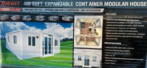 400 SQFT EXPANDABLE CONTAINER MODULAR HOUSE