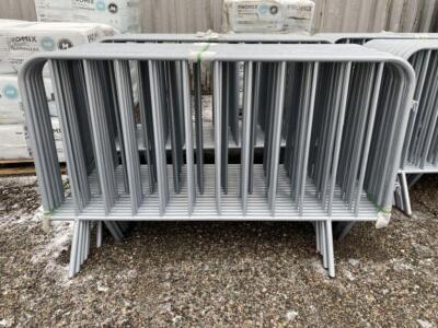 (20) PORTABLE GALVANIZED CONSTRUCTION SITE BARRIERS