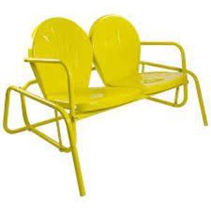 DESCRIPTION: (1) OUTDOOR CHAIR BRAND/MODEL: NORTHLIGHT INFORMATION: YELLOW SIZE: METAL RETAIL$: $207.99 EA QTY: 1